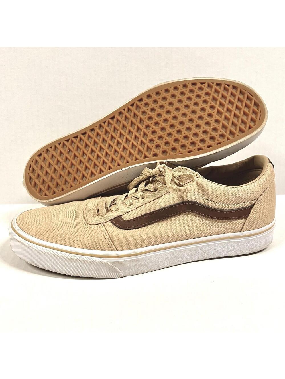 Vans Men's Old Skool Off The Wall Khaki/Brown/White Skate Shoes Size 10.5